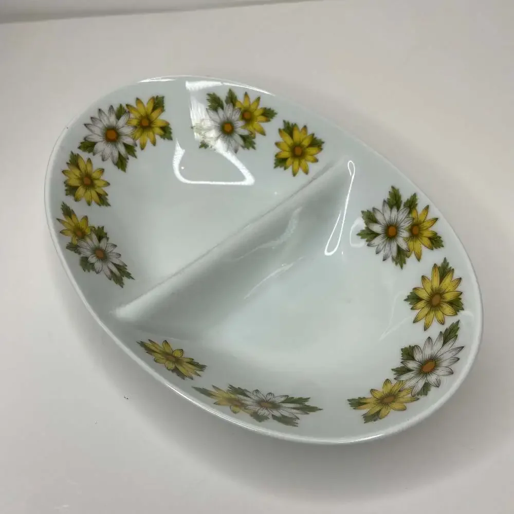 Vintage Noritake China Marguerite Cook’n’Serve Dual Serving Dish